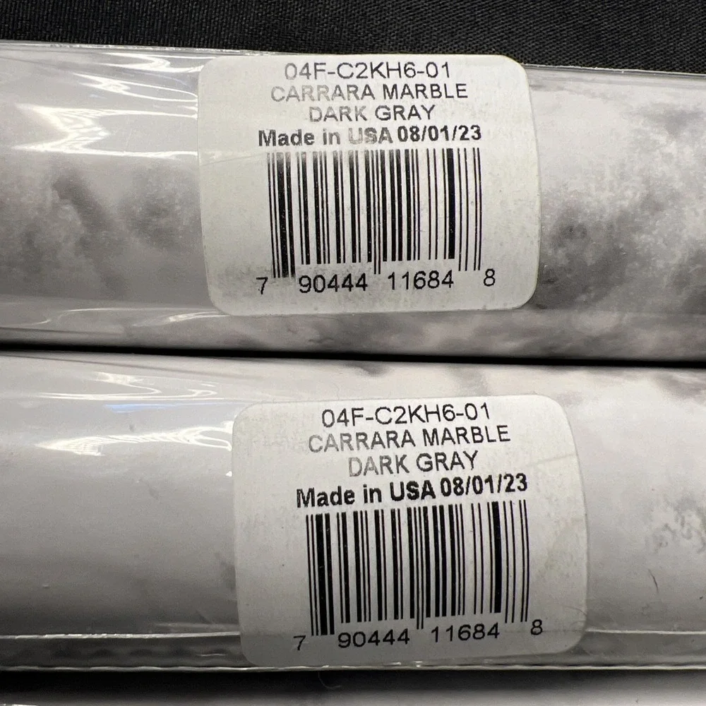 Lot Of 5- NEW Con-Tact Shelf Liner Contact Paper White Grey Marble 48